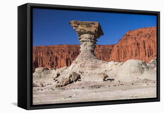 The Mushroom Rock Formation by Los Coloradas Red Rock Wall, North Argentina-Matthew Williams-Ellis-Framed Premier Image Canvas