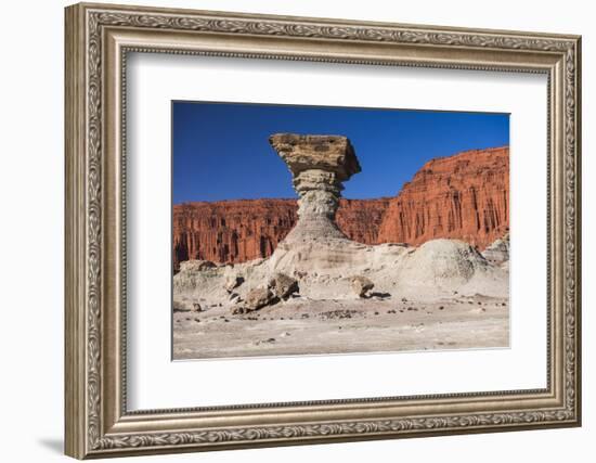 The Mushroom Rock Formation by Los Coloradas Red Rock Wall, North Argentina-Matthew Williams-Ellis-Framed Photographic Print