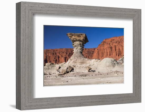 The Mushroom Rock Formation by Los Coloradas Red Rock Wall, North Argentina-Matthew Williams-Ellis-Framed Photographic Print