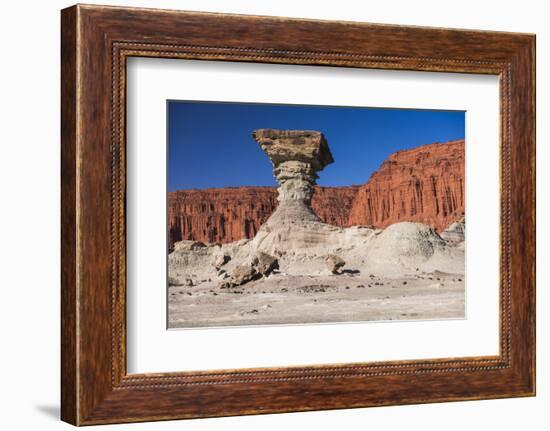 The Mushroom Rock Formation by Los Coloradas Red Rock Wall, North Argentina-Matthew Williams-Ellis-Framed Photographic Print