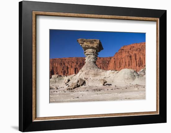 The Mushroom Rock Formation by Los Coloradas Red Rock Wall, North Argentina-Matthew Williams-Ellis-Framed Photographic Print