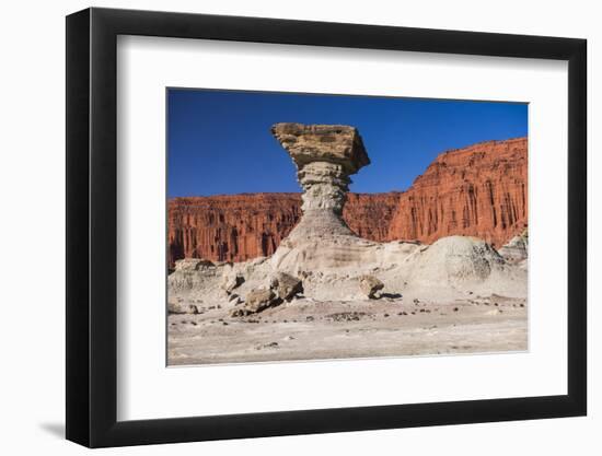 The Mushroom Rock Formation by Los Coloradas Red Rock Wall, North Argentina-Matthew Williams-Ellis-Framed Photographic Print