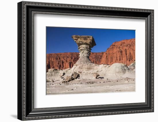 The Mushroom Rock Formation by Los Coloradas Red Rock Wall, North Argentina-Matthew Williams-Ellis-Framed Photographic Print