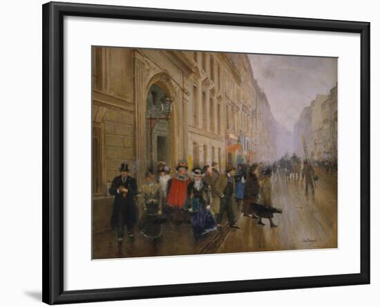 The Music Conservatory at Boulevard Poisssoniere, 1889-Jean Béraud-Framed Giclee Print