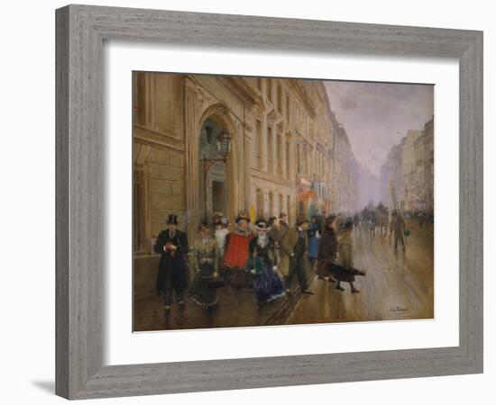 The Music Conservatory at Boulevard Poisssoniere, 1889-Jean Béraud-Framed Giclee Print