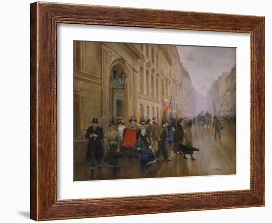 The Music Conservatory at Boulevard Poisssoniere, 1889-Jean Béraud-Framed Giclee Print