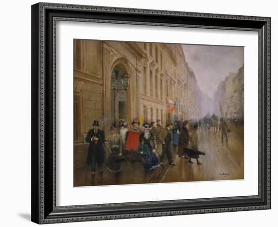 The Music Conservatory at Boulevard Poisssoniere, 1889-Jean Béraud-Framed Giclee Print