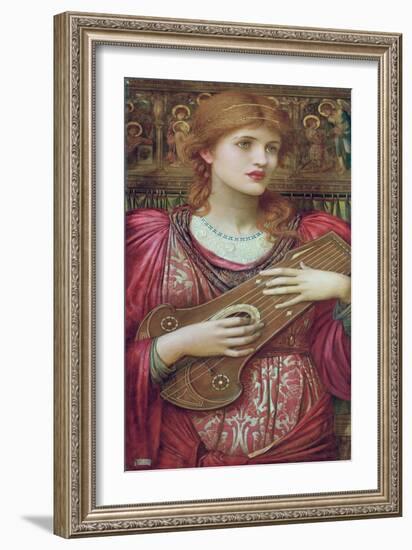 The Music Faintly Falling, Dies Away / Thy Dear Eyes Dream That Love Will Live for Aye, 1893-John Melhuish Strudwick-Framed Giclee Print