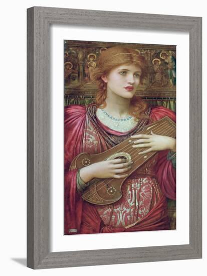 The Music Faintly Falling, Dies Away / Thy Dear Eyes Dream That Love Will Live for Aye, 1893-John Melhuish Strudwick-Framed Giclee Print