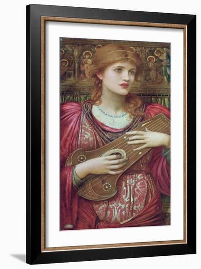 The Music Faintly Falling, Dies Away / Thy Dear Eyes Dream That Love Will Live for Aye, 1893-John Melhuish Strudwick-Framed Giclee Print