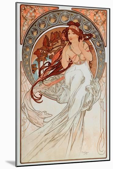 The Music. from a Serie of Lithographs, 1898-Alphonse Marie Mucha-Mounted Giclee Print