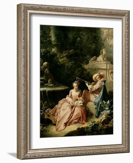 The Music Lesson, 1749-Francois Boucher-Framed Giclee Print