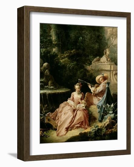 The Music Lesson, 1749-Francois Boucher-Framed Giclee Print