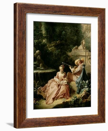 The Music Lesson, 1749-Francois Boucher-Framed Giclee Print