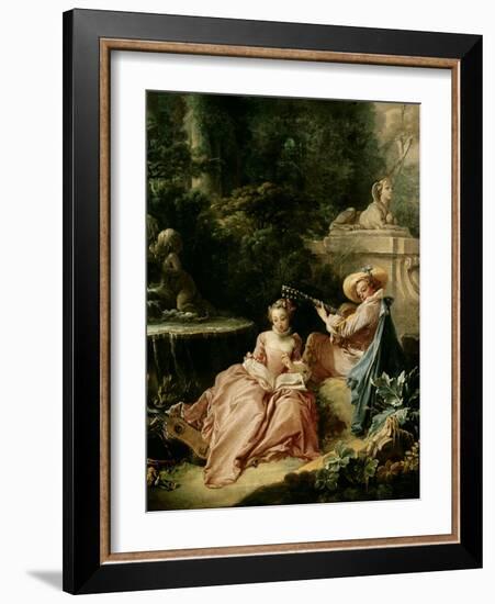 The Music Lesson, 1749-Francois Boucher-Framed Giclee Print