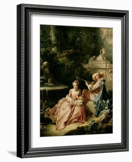 The Music Lesson, 1749-Francois Boucher-Framed Giclee Print