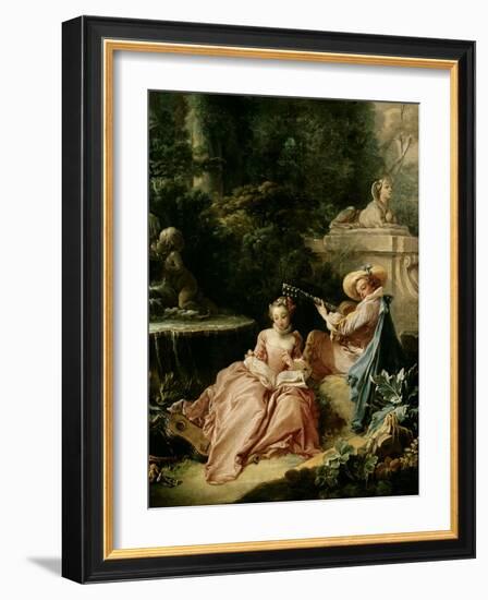 The Music Lesson, 1749-Francois Boucher-Framed Giclee Print