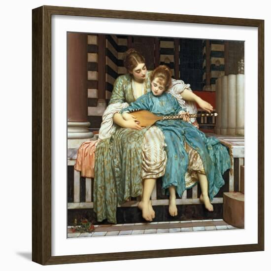 The Music Lesson, 1877-Frederick Leighton-Framed Giclee Print