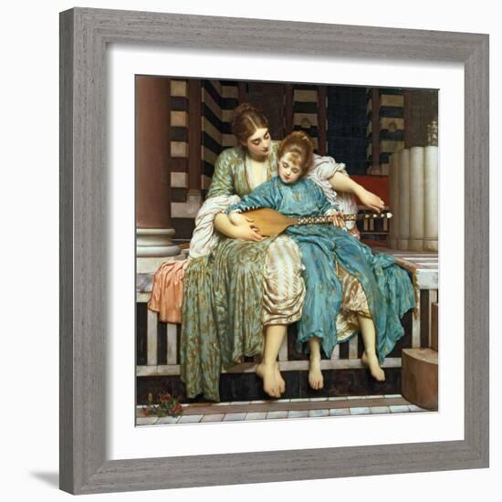 The Music Lesson, 1877-Frederick Leighton-Framed Giclee Print