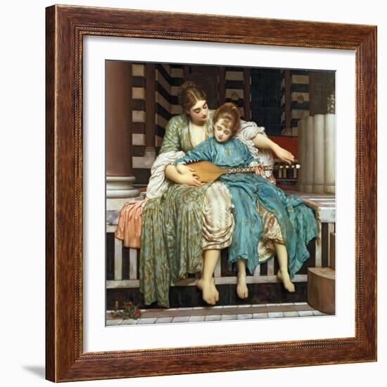 The Music Lesson, 1877-Frederick Leighton-Framed Giclee Print