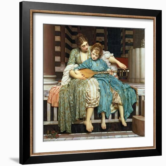 The Music Lesson, 1877-Frederick Leighton-Framed Giclee Print