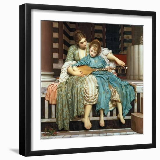 The Music Lesson, 1877-Frederick Leighton-Framed Giclee Print