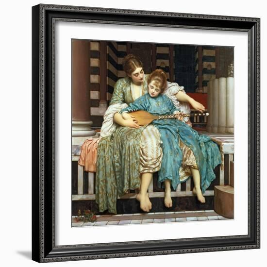 The Music Lesson, 1877-Frederick Leighton-Framed Giclee Print