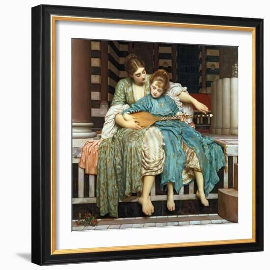 The Music Lesson, 1877-Frederick Leighton-Framed Giclee Print