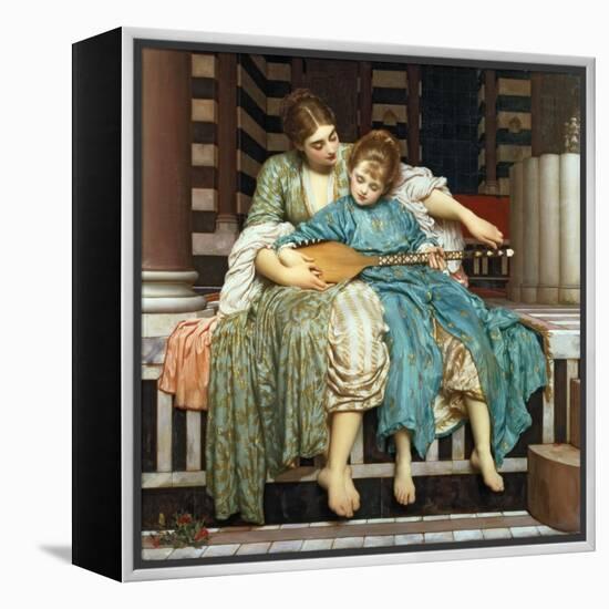 The Music Lesson, 1877-Frederick Leighton-Framed Premier Image Canvas
