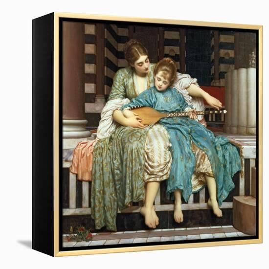 The Music Lesson, 1877-Frederick Leighton-Framed Premier Image Canvas