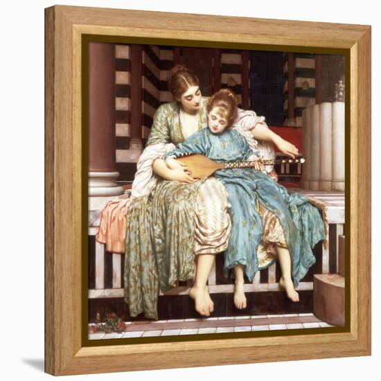 The Music Lesson, 1877-Frederic Leighton-Framed Premier Image Canvas