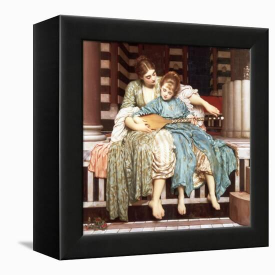 The Music Lesson, 1877-Frederic Leighton-Framed Premier Image Canvas