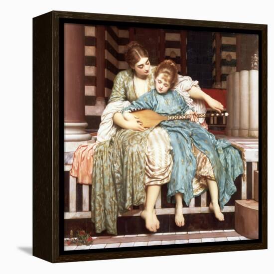 The Music Lesson, 1877-Frederic Leighton-Framed Premier Image Canvas