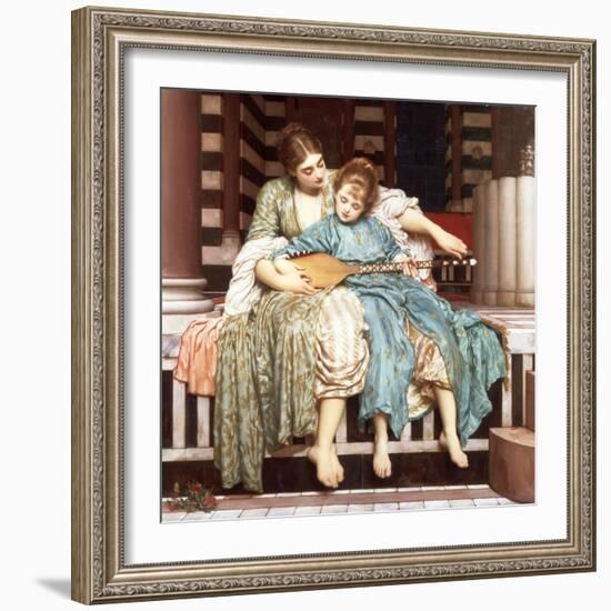 The Music Lesson, 1877-Frederic Leighton-Framed Giclee Print