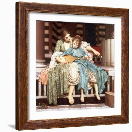 The Music Lesson, 1877-Frederic Leighton-Framed Giclee Print