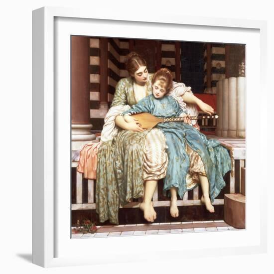 The Music Lesson, 1877-Frederic Leighton-Framed Giclee Print