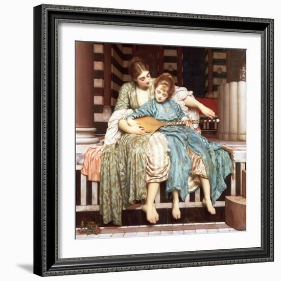 The Music Lesson, 1877-Frederic Leighton-Framed Giclee Print