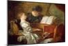 The Music Lesson (Oil on Canvas, 18Th Century)-Jean-Honore Fragonard-Mounted Giclee Print