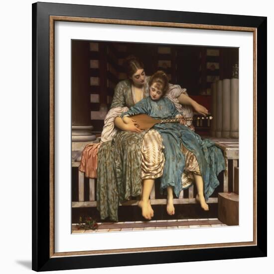 The Music Lesson-Frederick Leighton-Framed Giclee Print