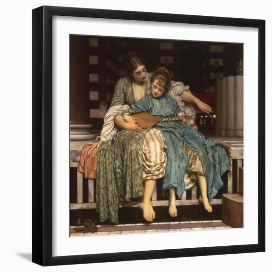 The Music Lesson-Frederick Leighton-Framed Giclee Print