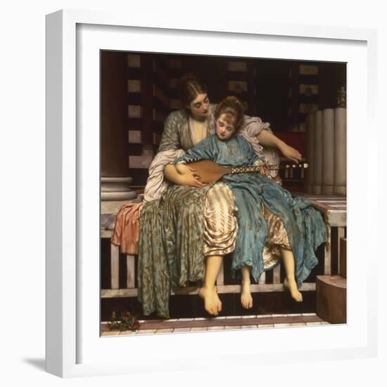 The Music Lesson-Frederick Leighton-Framed Giclee Print