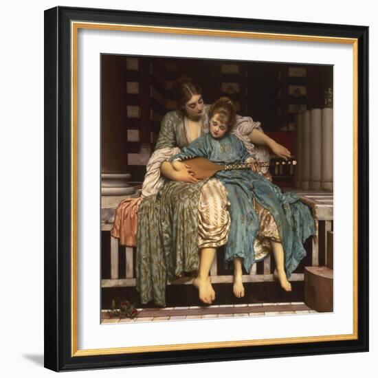 The Music Lesson-Frederick Leighton-Framed Giclee Print