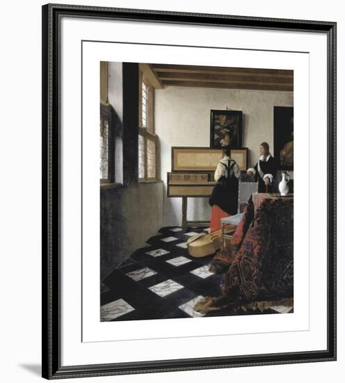 The Music Lesson-Jan Vermeer-Framed Premium Giclee Print