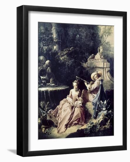 The Music Lesson-Francois Boucher-Framed Giclee Print