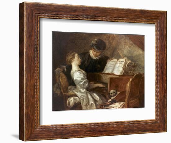 The Music Lesson-Jean-Honoré Fragonard-Framed Giclee Print