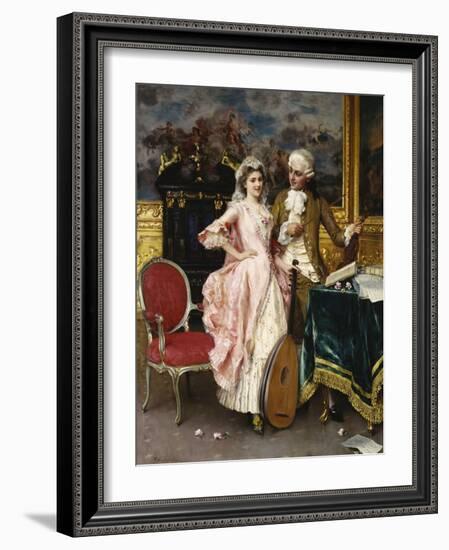 The Music Lesson-Federigo Andreotti-Framed Giclee Print