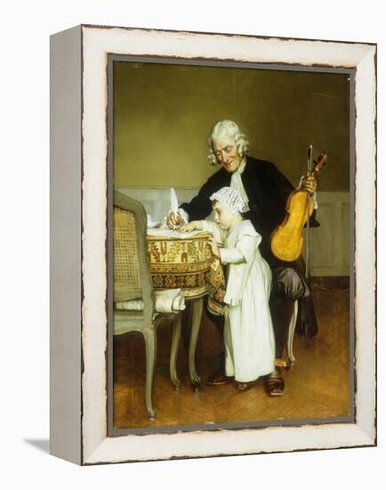 The Music Lesson-Eduard Charlemont-Framed Premier Image Canvas