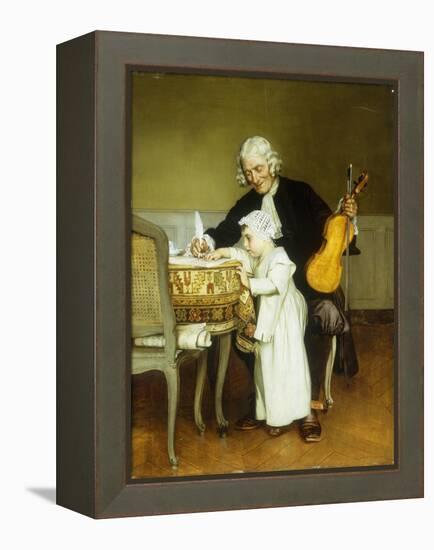 The Music Lesson-Eduard Charlemont-Framed Premier Image Canvas