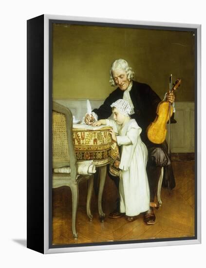 The Music Lesson-Eduard Charlemont-Framed Premier Image Canvas