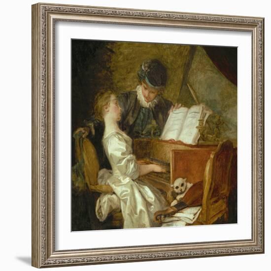 The Music Lesson-Jean-Honoré Fragonard-Framed Giclee Print